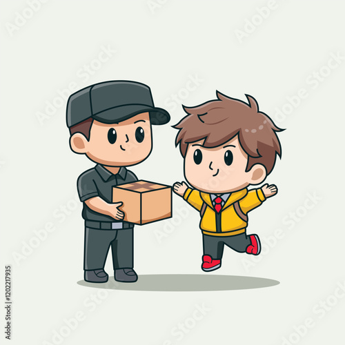 illustration of goods package delivery services