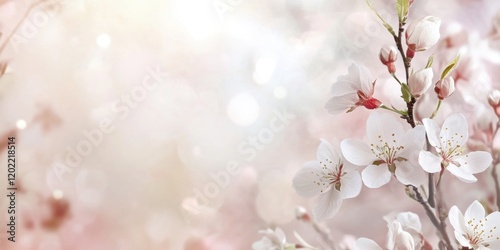 Wallpaper Mural Soft pink cherry blossoms adorn branches in a tranquil garden, signaling the arrival of spring with their beauty and grace under gentle sunlight Torontodigital.ca