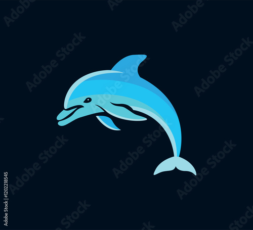 Dolphin logo template Vector illustration