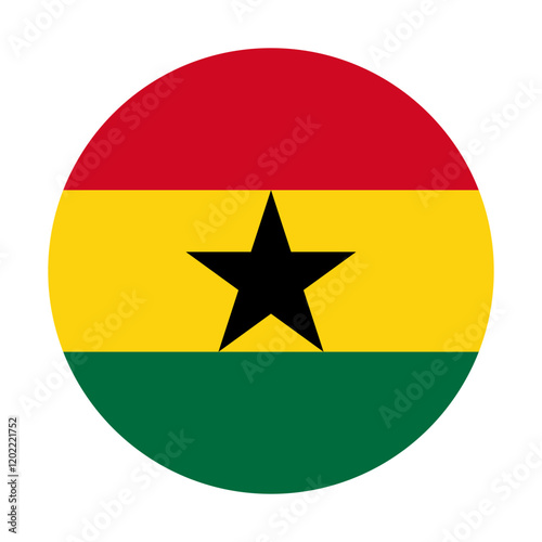 Flag of Ghana round shape, national symbol Free Download Flag of Ghana round shape, national symbol - GFXLoad
