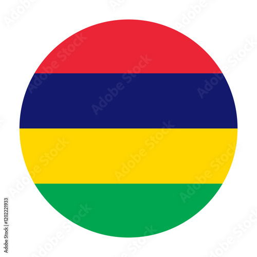 Flag of Mauritius round shape, national symbol Free Download Flag of Mauritius round shape, national symbol - GFXLoad