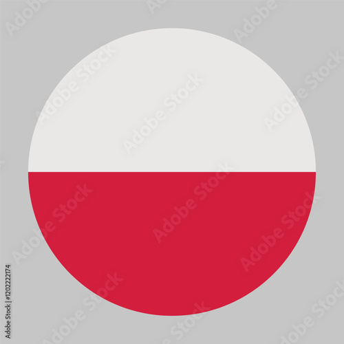 Free Download Flag of Poland round shape, national symbol - GFXLoad