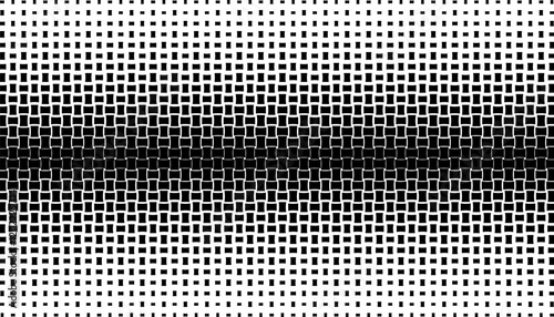Black and white transition geometric pattern with halftone effect. Fully editable vector element. Vector Format Illustration 