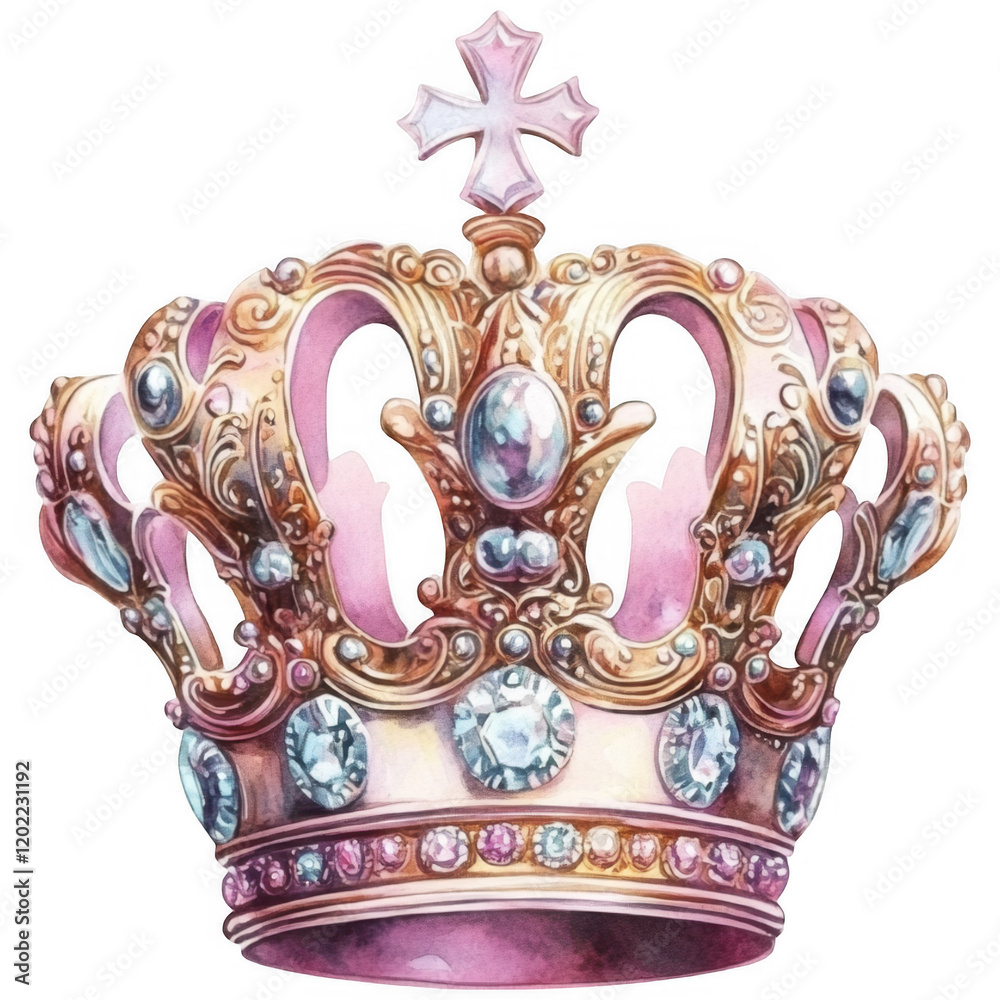 Fototapeta premium Elegant Crown Clipart Vector Illustration