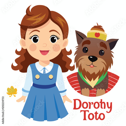 Dorothy and Toto: A heartwarming children's illustration.