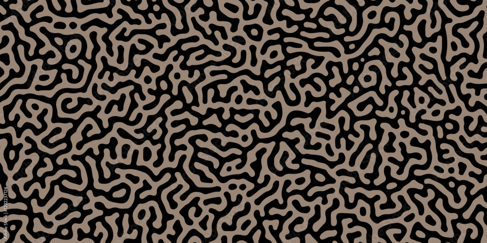 Abstract Turing pattern background. hexagonal swirl pattern. zigzag, Monochrome, vector, seamless, waving, turing, labyrinth. algorithm psychedelic background. Reaction diffusion. Hand drawn Batik. Abstract Turing pattern background. hexagonal swirl pattern. zigzag, Monochrome, vector, seamless, waving, turing, labyrinth. algorithm psychedelic background. Reaction diffusion. Hand drawn Batik.