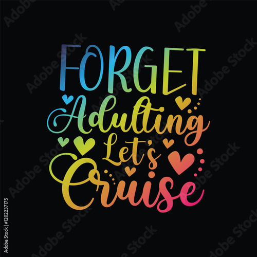 Family Vacation t shirt design, Vacation t shirt design, Cruise t shirt, This design is ideal for prints, t-shirt, mug, poster, and many other tasks, Sail ship anchor, t-shirt print. Sea cruise vector