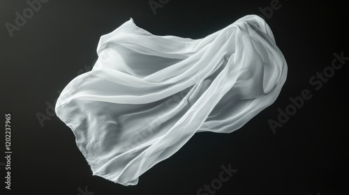 White cloth in flight