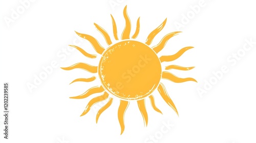 Wallpaper Mural A stylized sun graphic with textured rays Torontodigital.ca