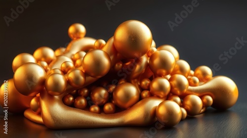 Golden egg resting in a royal crown and a crown of thorns inside another golden egg