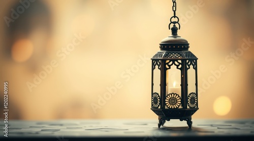 Antique metal lantern eid mubarak an ramadhan kareem