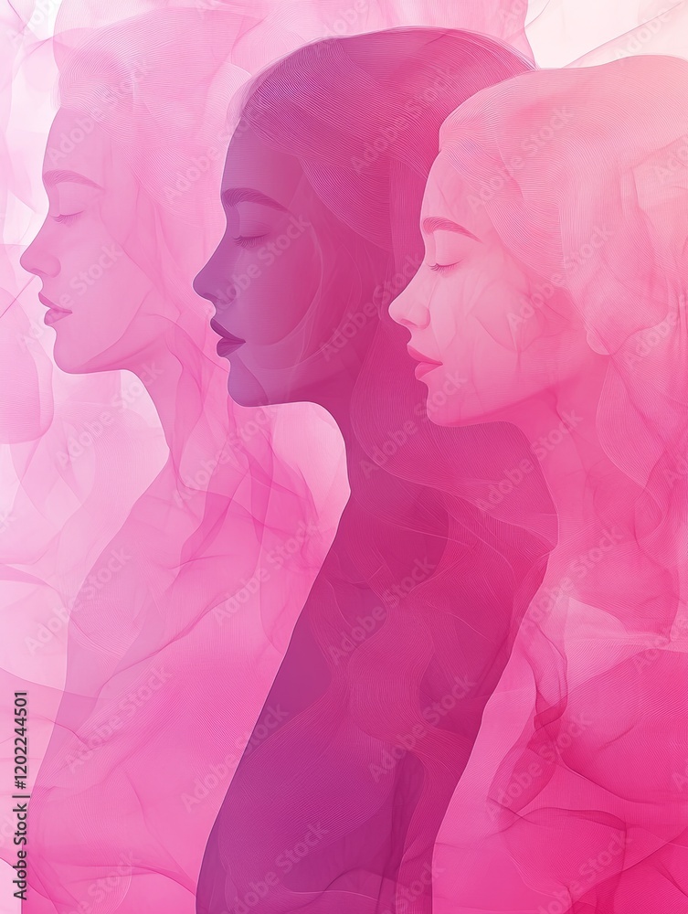 Ethereal Silhouettes in Soft Pink Harmony 6