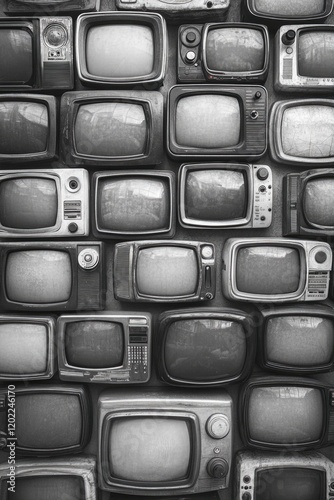 Bunch of old TVs