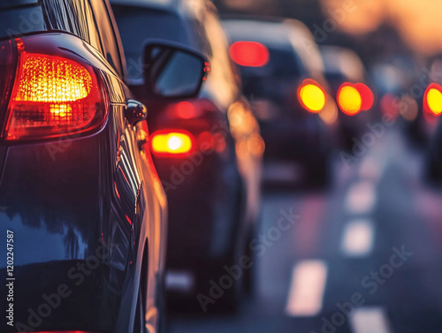 City Traffic in Evening Glow