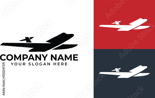 Plane taking off silhouette vector illustration, black airplane take off shape, jet airliner takeoff, plane departure modern design isolated on white background