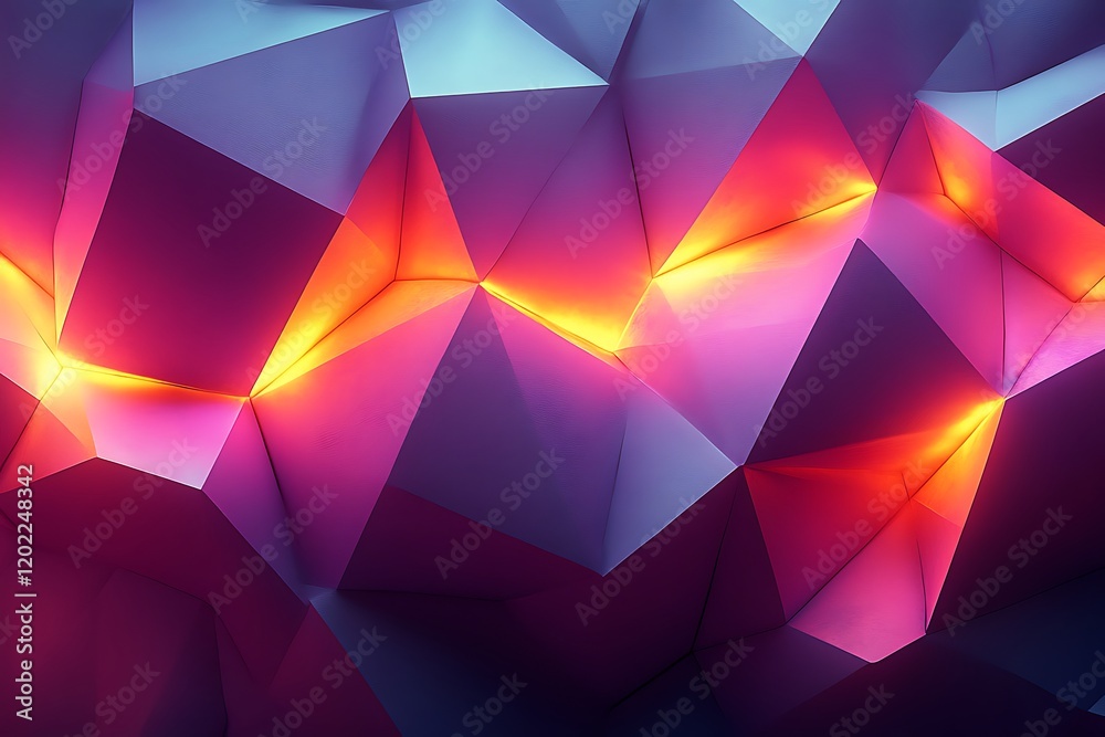 Abstract Low Polygonal Background With Vibrant Colors Abstract Low Polygonal Background With Vibrant Colors