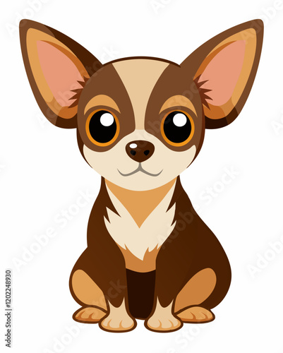 Cute Chihuahua Puppy Cartoon - Adorable 3D Render Isolated Graphic for Pet and Animal Projects.