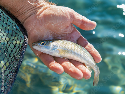 Hands Holding Small Fish