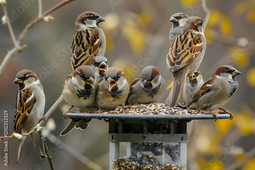 bird on a feeder photo