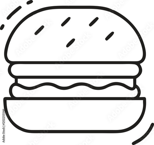burger-icon line art illustration