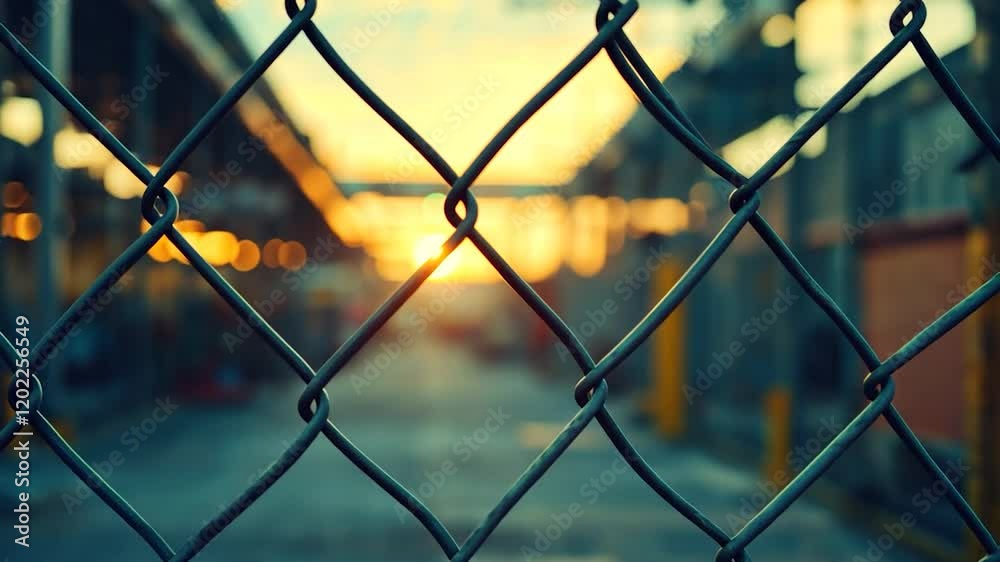 Sunset Through the Chain Link Fence Sunset Through the Chain Link Fence