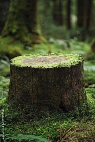 Wallpaper Mural Moss-covered tree stump in forest Torontodigital.ca