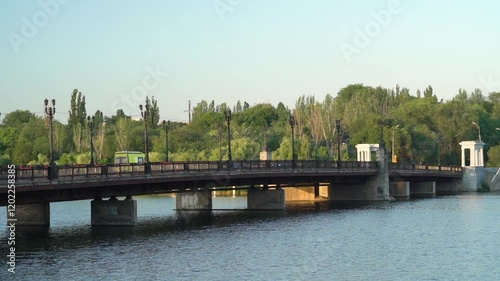 Donetsk city view of Ilyich Bridge