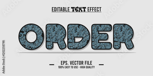 Order, edited and beautified words with cool illustrations for advertising needs, promotions, product sales advertisements. give a unique and modern impression to every visual displayed. EPS file