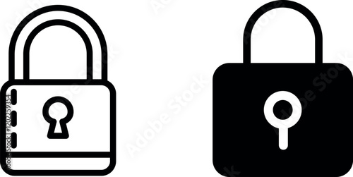 "Lock Vector Icon Set for Security and Privacy Solutions"