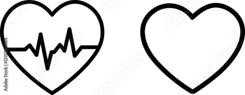 "Love Heart Vector Icon Set for Romantic and Creative Designs"