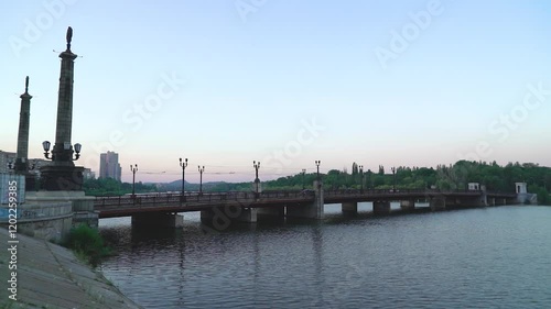 Donetsk city view of Ilyich Bridge