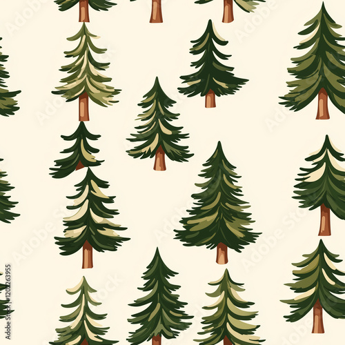 Douglas Fir digital graphic, Douglas Fir tiled design photo