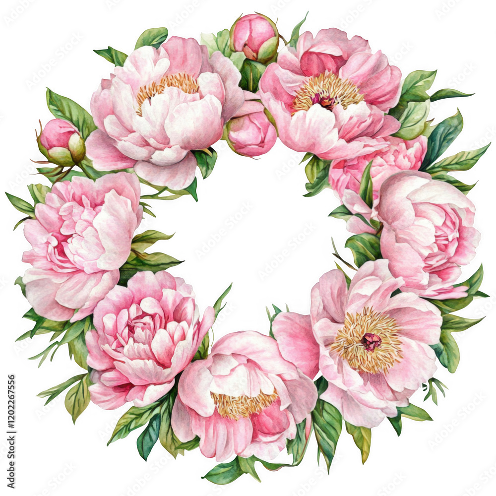 Obraz premium Elegant Peony Flower Clipart Vector Illustration