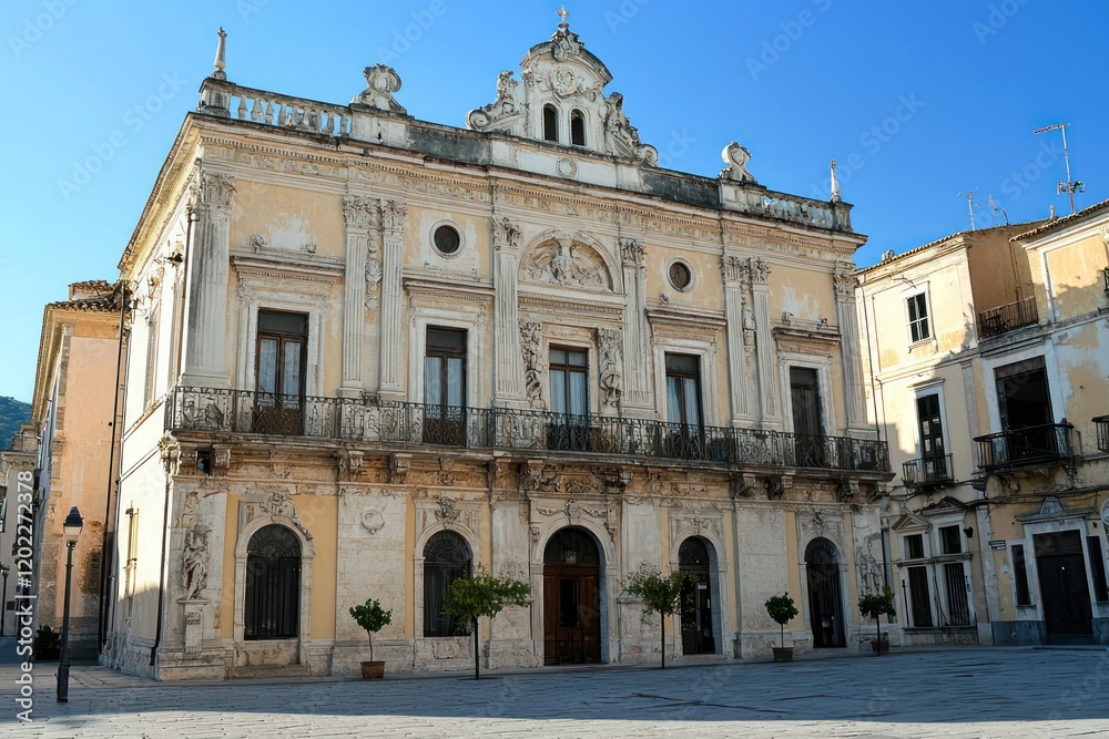 Neoclassical building in a historic town square Neoclassical building in a historic town square