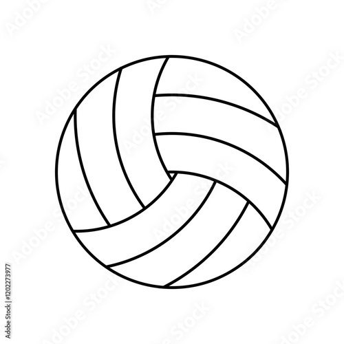 Minimalist Volleyball Line Art – Perfect for Modern Designs