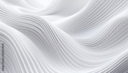 Abstract White Curving Lines Background Design