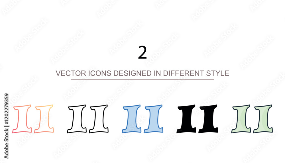 2 icon design with white background stock illustration 2 icon design with white background stock illustration