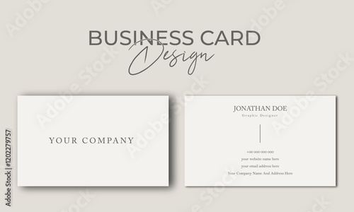 Minimalist business card design