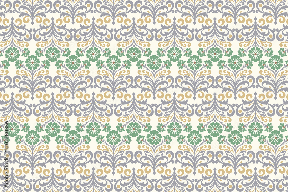 seamless floral pattern with intricate flower and leaf designs vintage ornamental texture for wallpaper textile fabric prints and creative design projects seamless floral pattern with intricate flower and leaf designs vintage ornamental texture for wallpaper textile fabric prints and creative design projects