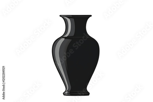 Linear black vase icon, simple and elegant, high-definition vector illustration on transparent background