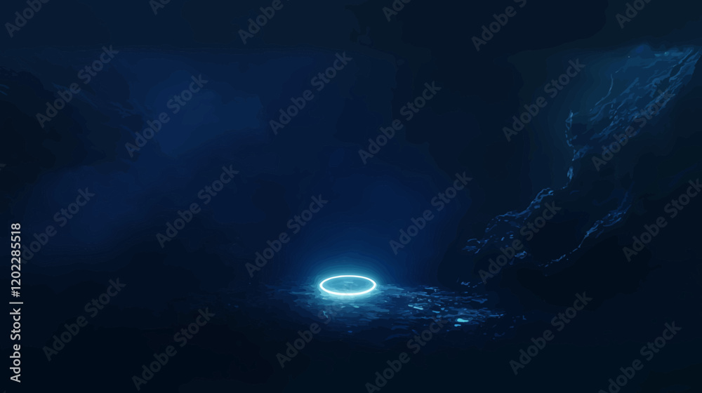 Naklejka premium there is a light that is glowing in the dark