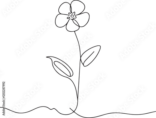 Stunning Forget-Me-Not Line Drawing Vector - Floral Art for Creative