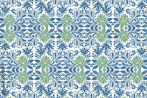 seamless floral pattern with delicate flower and leaf motifs vintage ornamental style for fabric wallpaper textile prints and creative design works