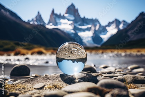 Rue of Patagonia: Lensball Photography of Fitz Roy during Camping and Trekking Escapism in South America's Wild Landscape