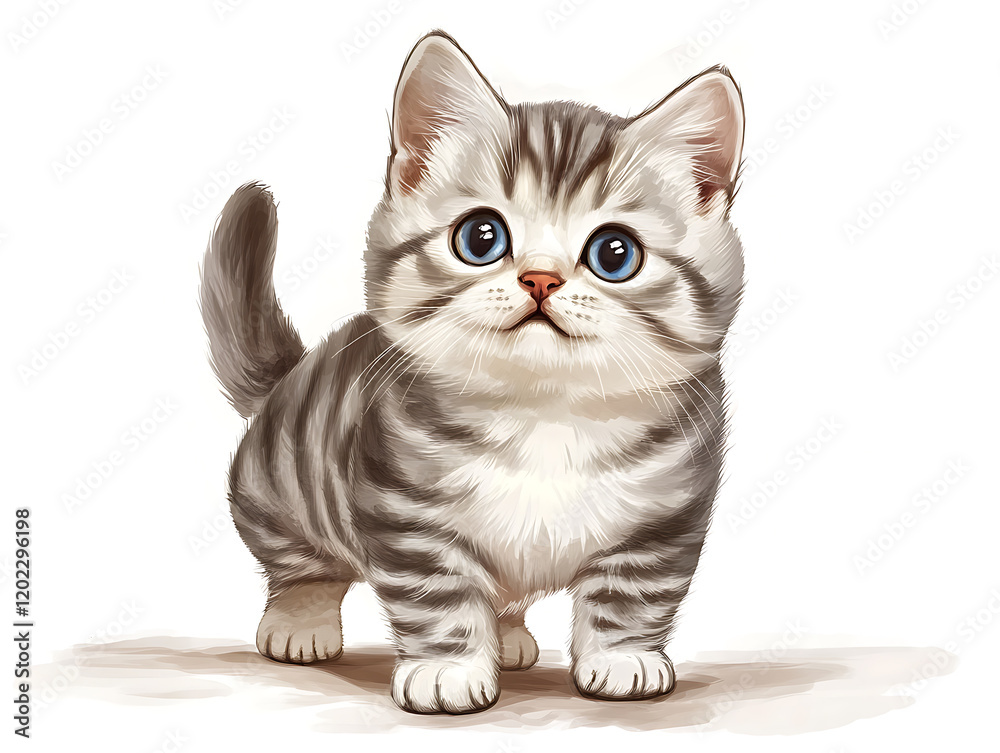 Obraz premium American shorthair illustration