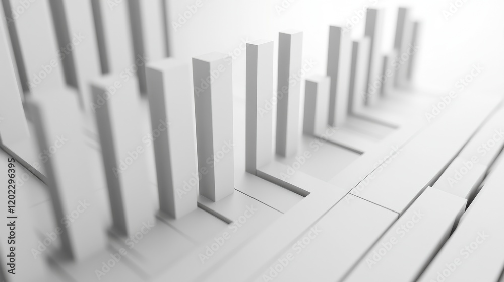 Abstract white blocks create a dynamic visual pattern and depth. Abstract white blocks create a dynamic visual pattern and depth.