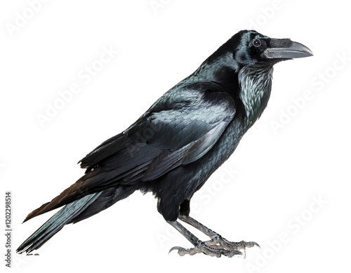 carrion crow on white Background, cut out  photo