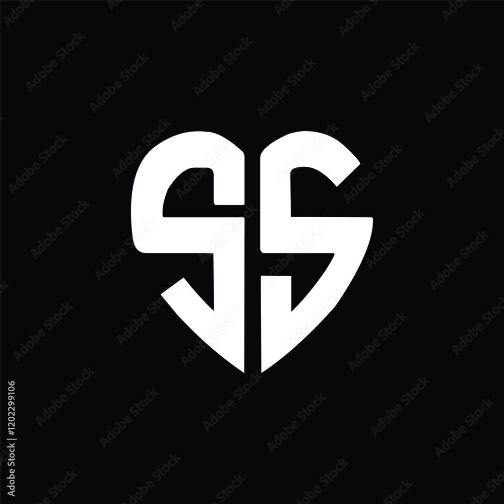 Fototapeta premium SS letter logo creative design with vector graphic, SS unique design