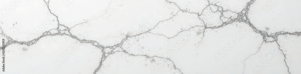 Fototapeta premium Deep gouges mar pristine white marble; surface shows heavy wear and tear , damage, ruined