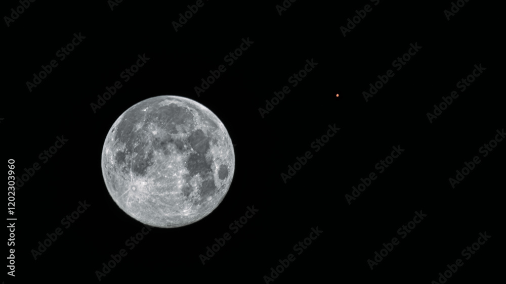 Fototapeta premium Mars and the Moon